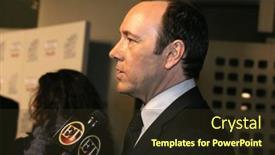  Presentation with hollywood - Presentation design having kevin-spacey-at-the-afi background and a tawny brown colored foreground
