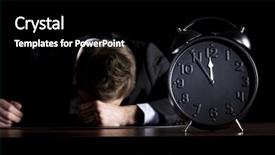  Presentation with key clock - Colorful theme enhanced with happy mature couple dancing backdrop and a  colored foreground.