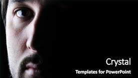  Presentation with key - Presentation theme enhanced with low-key portrait - half face background and a black colored foreground