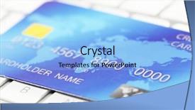  Presentation with credit card fraud - Presentation theme enhanced with key accounts sales - credit card on keyboard close background and a  colored foreground