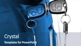  Presentation with car key - Cool new presentation with key at car doors - close backdrop and a ocean colored foreground
