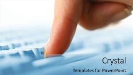  Presentation with hands of anonymous hackers typing - PPT layouts featuring key board - girl hands typing on keyboard background and a  colored foreground