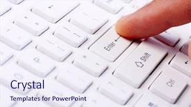  Presentation with keyboard - Cool new PPT theme with beautiful and colorful of female siam fighting fish on black background backdrop and a wine colored foreground