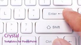  Presentation with keyboard - Colorful presentation enhanced with key board - hands of businessman backdrop and a  colored foreground