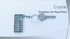  Presentation with shape - Presentation theme enhanced with key-chain-in-shape background and a sky blue colored foreground