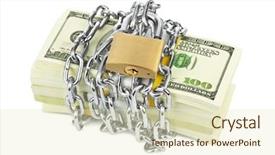  Presentation with supply chain and logistics - Beautiful slides featuring key dollar - money and chain isolated backdrop and a soft green colored foreground