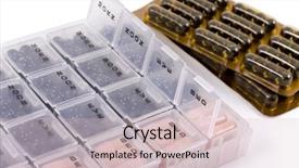  Presentation with prescription drugs - Beautiful presentation theme featuring key drugs - weekly pillbox for prescription medicine backdrop and a  colored foreground