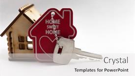  Presentation with house key - Beautiful PPT layouts featuring key-house-with-tag-text backdrop and a white colored foreground