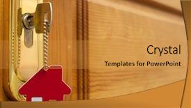  Presentation with lock key - Beautiful presentation design featuring key in a lock backdrop and a gold colored foreground