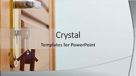  Presentation with lock key - Cool new presentation design with key in a lock backdrop and a sky blue colored foreground