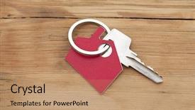  Presentation with lock key - Theme with key in a lock background and a coral colored foreground