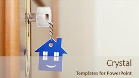  Presentation with lock key - Amazing slides having key in a lock backdrop and a lemonade colored foreground