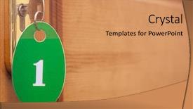  Presentation with keyhole - Audience pleasing PPT layouts consisting of key in keyhole with number backdrop and a coral colored foreground