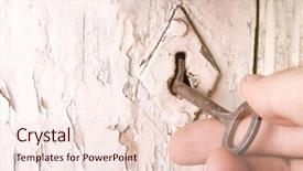  Presentation with keyhole - Presentation with sagebrush mariposa lily from grand coulee area background and a gray colored foreground.