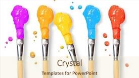  Presentation with colored - Amazing slides having key individual - bristle brushes full of different backdrop and a lemonade colored foreground
