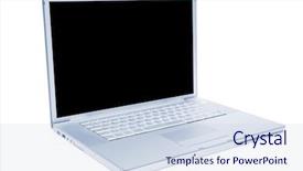  Presentation with modern - Cool new PPT layouts with key individual - modern and stylish laptop backdrop and a  colored foreground