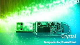  Presentation with fiber optics - Presentation theme consisting of key information - fiber optics background with lots background and a teal colored foreground