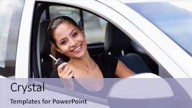  Presentation with intelligent car intelligent vehicle and - Colorful PPT layouts enhanced with key inside her just bought backdrop and a light blue colored foreground