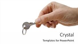  Presentation with key - Theme with key isolated on white background background and a white colored foreground