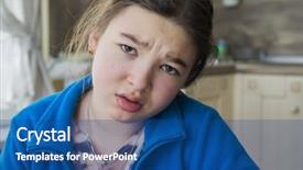  Presentation with 4 years old children and doctor - Colorful PPT layouts enhanced with key issues - portrait of 10-11 years old backdrop and a ocean colored foreground