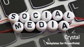  Presentation with adolescent social media - Beautiful presentation theme featuring key issues - social media letter beads backdrop and a dark gray colored foreground