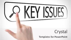  Presentation with search - Theme enhanced with key issues written in search background and a white colored foreground