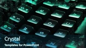  Presentation with keyboard - Beautiful presentation featuring keys database - close-up dark keyboard with contacts backdrop and a navy blue colored foreground