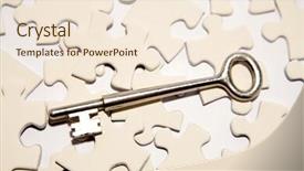  Presentation with unlock - Amazing presentation theme having key on puzzle pieces backdrop and a lemonade colored foreground