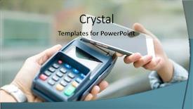  Presentation with pay - Presentation theme with payment point - customer pay with smart phone background and a mint green colored foreground