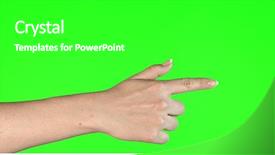  Presentation with green screen - Audience pleasing PPT theme consisting of digital key - female hand gestures on green backdrop and a dark gray colored foreground