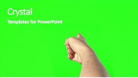  Presentation with green screen - PPT theme enhanced with key points - female hand gestures on green background and a dark gray colored foreground