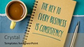  Presentation with motivational - Beautiful PPT theme featuring key-to-every-business backdrop and a yellow colored foreground