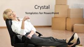  Presentation with new office - PPT layouts featuring key to new office background and a lemonade colored foreground