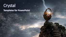  Presentation with steps success investment - Audience pleasing theme consisting of key to success achieving backdrop and a wine colored foreground