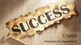  Presentation with burnt - Colorful PPT layouts enhanced with key to success concept using backdrop and a coral colored foreground