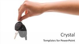 Presentation with car key - Amazing PPT theme having key to the car backdrop and a white colored foreground