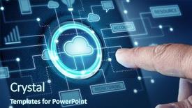  Presentation with digital - Slide deck consisting of key visual - user digital display mixed media background and a ocean colored foreground