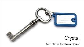  Presentation with lock out tag out key - Slides enhanced with key with a blank tag background and a white colored foreground