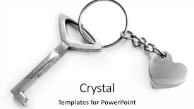  Presentation with red heart key - Amazing PPT layouts having key with heart trinket isolated backdrop and a  colored foreground