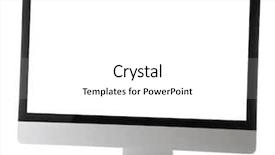  Presentation with modern electric iron isolated - Presentation theme consisting of key world - modern monitor isolated on white background and a white colored foreground