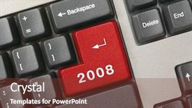  Presentation with red heart key - Cool new presentation theme with keyboard - red key 2008 new backdrop and a tawny brown colored foreground