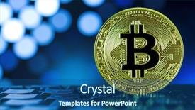  Presentation with virtual keyboard - Colorful PPT layouts enhanced with keyboard against digital blue background backdrop and a ocean colored foreground