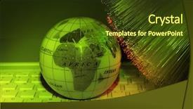  Presentation with optic - Theme with keyboard against fiber optic background background and a tawny brown colored foreground