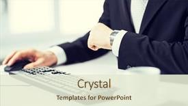  Presentation with keyboard - Slides featuring keyboard and watching time background and a sky blue colored foreground