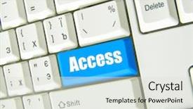  Presentation with access - Theme with keyboard-blue-key-access background and a  colored foreground