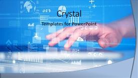  Presentation with high tech grilling - Beautiful PPT layouts featuring keyboard buttons pressed by hand backdrop and a teal colored foreground