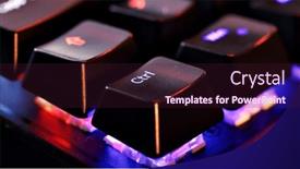  Presentation with key control - PPT layouts with keyboard-key-control-macro-shot background and a wine colored foreground