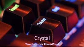  Presentation with modern color - Presentation design consisting of keyboard-key-delete-macro-shot background and a wine colored foreground
