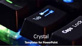  Presentation with tab - Slide set with keyboard-key-tab-macro-shot background and a black colored foreground