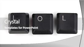  Presentation with saying - Amazing presentation having keyboard keys saying lol isolated backdrop and a  colored foreground